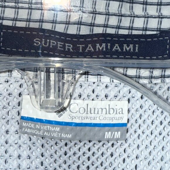 Columbia Super Tamiami PFG Short Sleeve Stripped Men's Medium Button Down Shirt - Picture 6 of 10